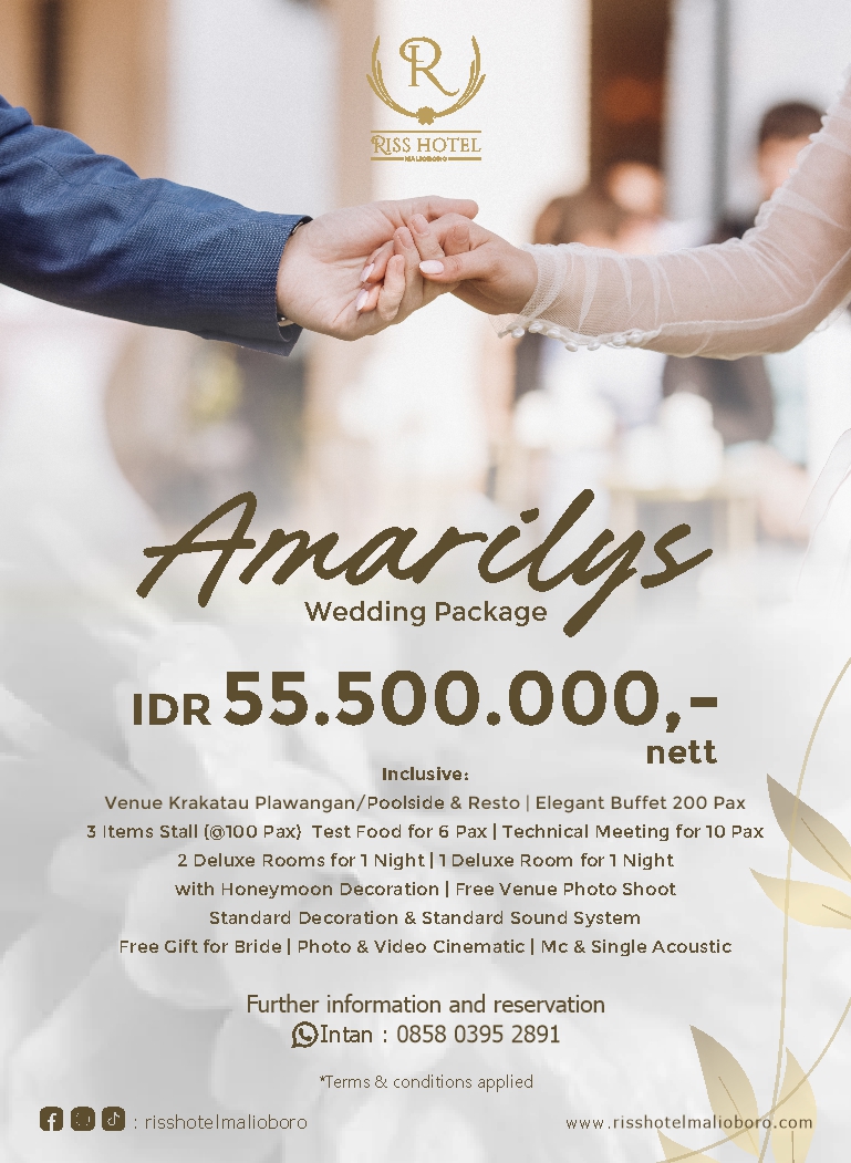 Amarilys Wedding Package: Perayaan Cinta Elegan di Riss Hotel Malioboro