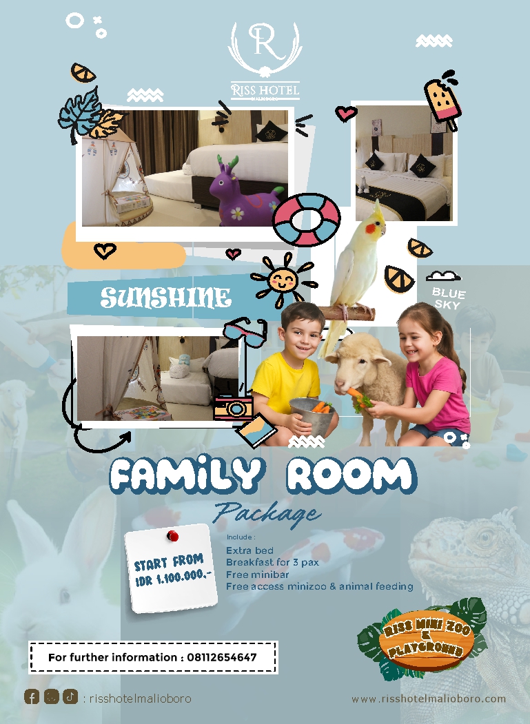Family Room Package: Liburan Ceria dan Nyaman untuk Keluarga di Riss Hotel Malioboro